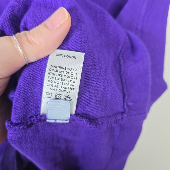 Cotton Citizen Muscle Tank Top Women's M Purple Sleeveless Made in USA - Picture 5 of 5